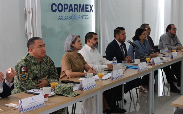 LA SEGURIDAD DE AGUASCALIENTES ES CLAVE PARA PROPICIAR EL CRECIMIENTO ECONÓMICO EN EL ESTADO: COPARMEX