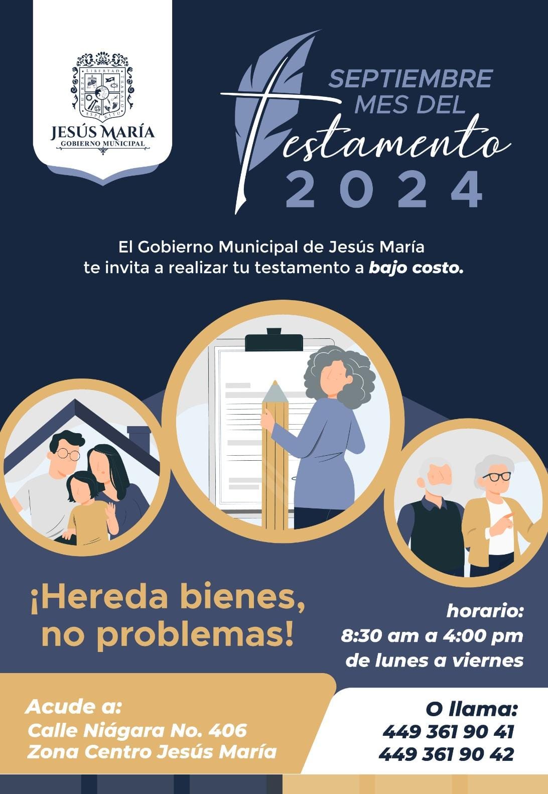 INVITA GOBIERNO DE JESÚS MARÍA A REALIZAR EL TESTAMENTO
