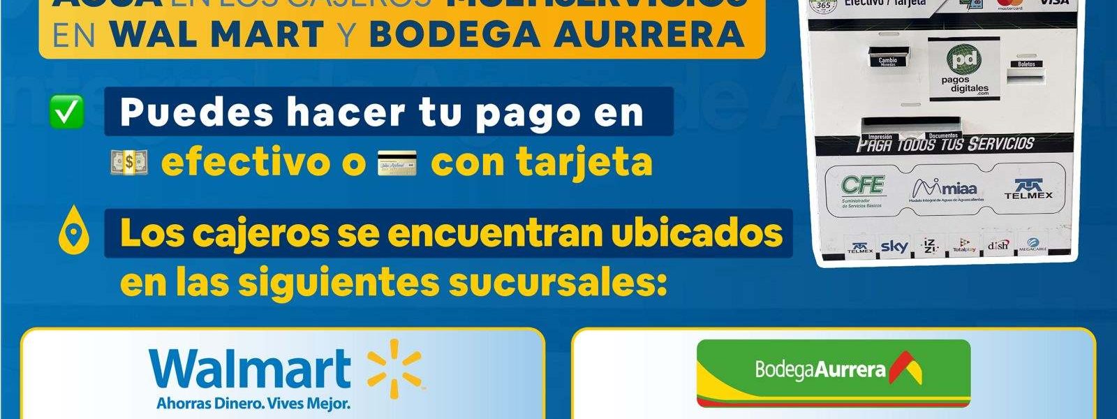 USUARIOS DE MIAA PODRÁN PAGAR SU ESTADO DE CUENTA EN CAJEROS MULTISERVICIOS EN SUPERMERCADOS