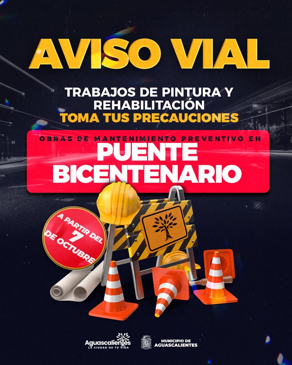 ¡AVISO VIAL!