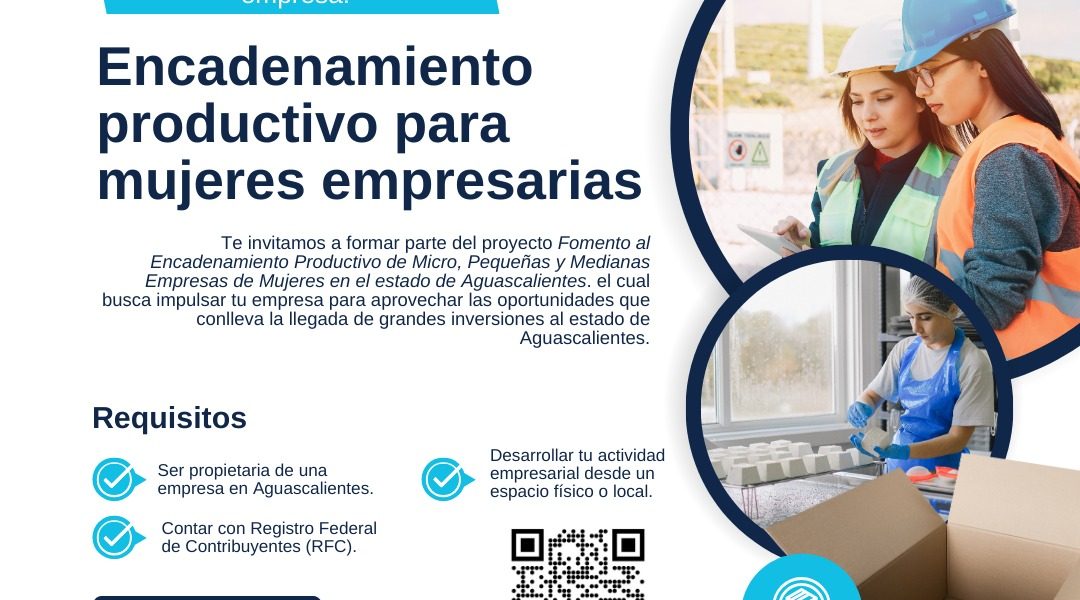 ¡Participa en el Proyecto de Encadenamiento Productivo para MIPYMES de Mujeres en Aguascalientes!