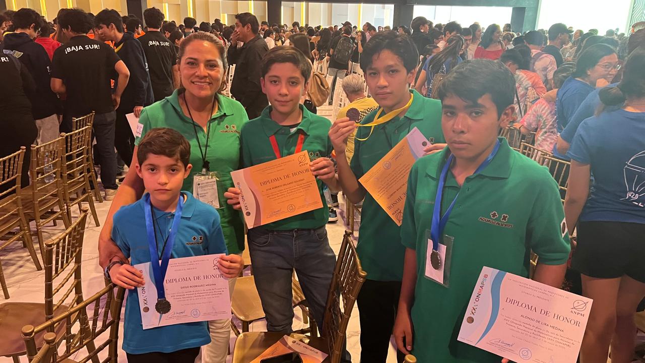 ESTUDIANTES DE AGUASCALIENTES GANAN CINCO MEDALLAS EN LA OLIMPIADA NACIONAL DE MATEMÁTICAS