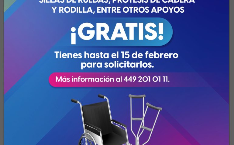ABIERTA CONVOCATORIA PARA SILLAS DE RUEDAS, PRÓTESIS DE CADERA Y RODILLA, ENTRE OTROS APOYOS GRATIS