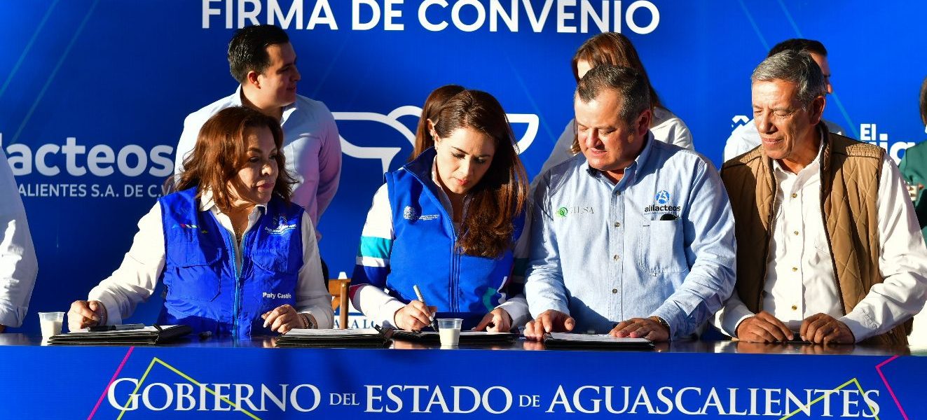 CON EL APOYO DE TERE JIMÉNEZ, LECHEROS DE AGUASCALIENTES LANZAN MARCA PROPIA; SE DISTRIBUIRÁ EN CASAS DEL BIEN COMÚN A 15 PESOS