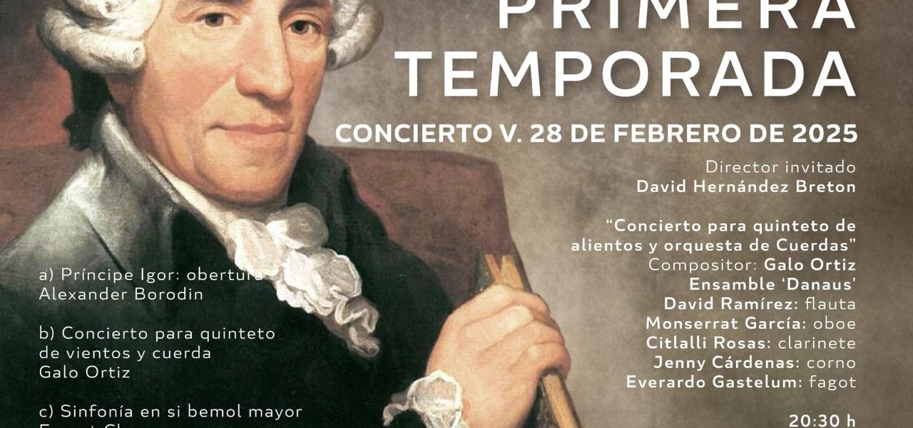 EL PRÓXIMO CONCIERTO DE LA ORQUESTA SINFÓNICA SERÁ ESTE 28 DE FEBRERO