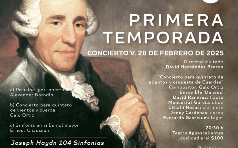 EL PRÓXIMO CONCIERTO DE LA ORQUESTA SINFÓNICA SERÁ ESTE 28 DE FEBRERO