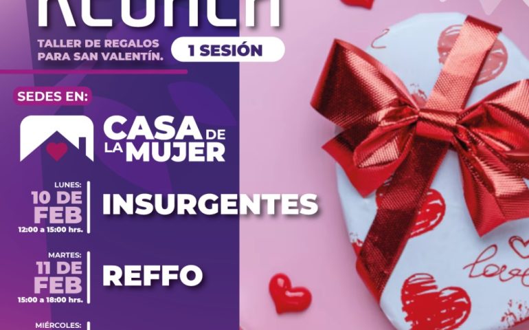 INVITA INSTITUTO MUNICIPAL DE LA MUJER AL TALLER DE CREACIÓN DE REGALOS PARA EL DÍA DEL AMOR Y LA AMISTAD