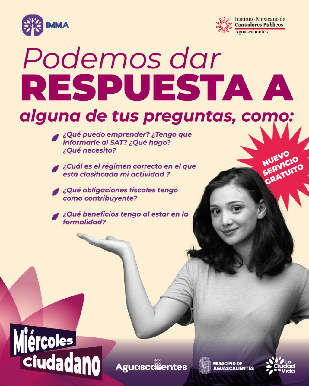 OFRECE INSTITUTO MUNICIPAL DE LA MUJER ASESORÍA CONTABLE Y ECONÓMICA GRATUITA EN LOS MIÉRCOLES CIUDADANOS