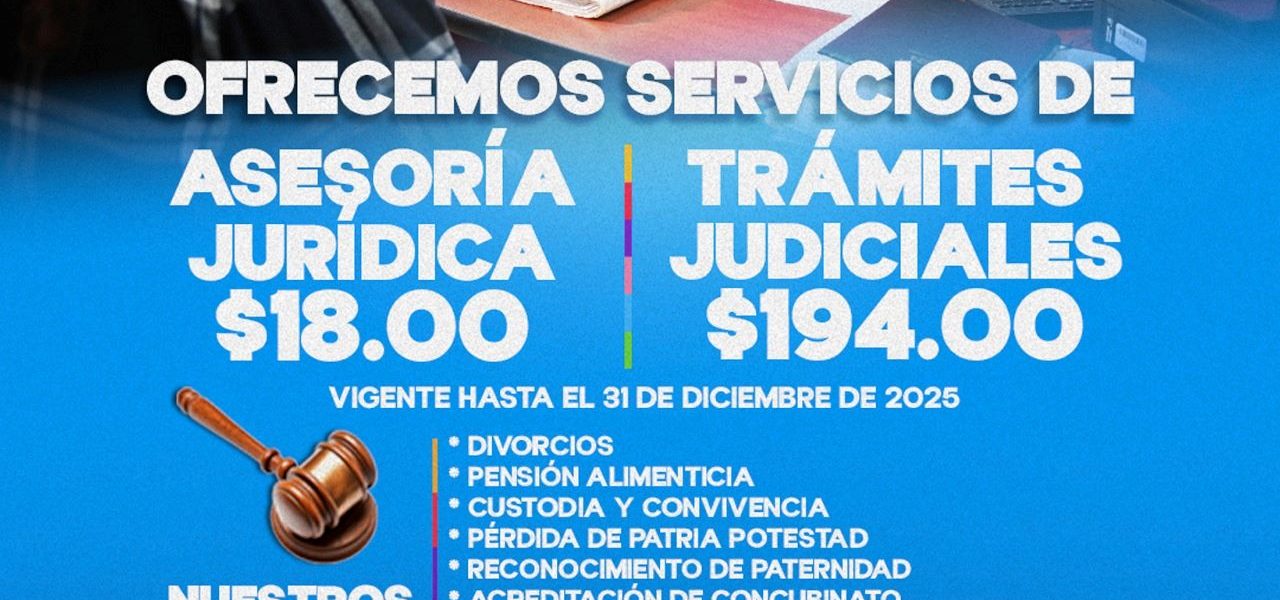 OFRECE DIF MUNICIPAL SERVICIOS JURÍDICOS A COSTOS ACCESIBLES
