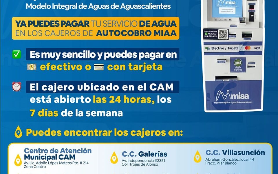 ✅🏧 Cada vez es más sencillo realizar el pago por el servicio del agua