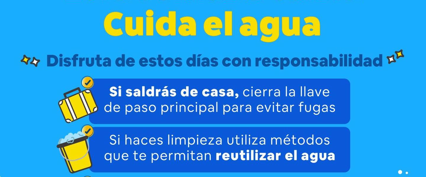 ✨💦 Esta Semana Santa usemos el agua con responsabilidad.