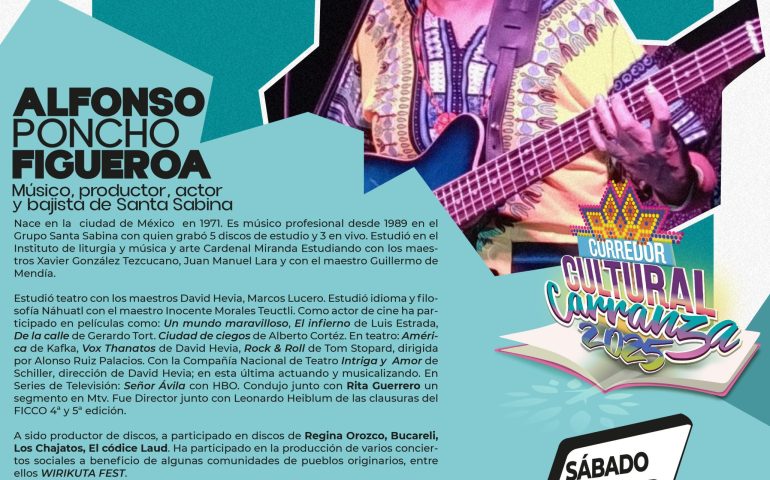 INVITA IMAC A CICLO DE CHARLAS MUSICALES EN EL CORREDOR CULTURAL CARRANZA