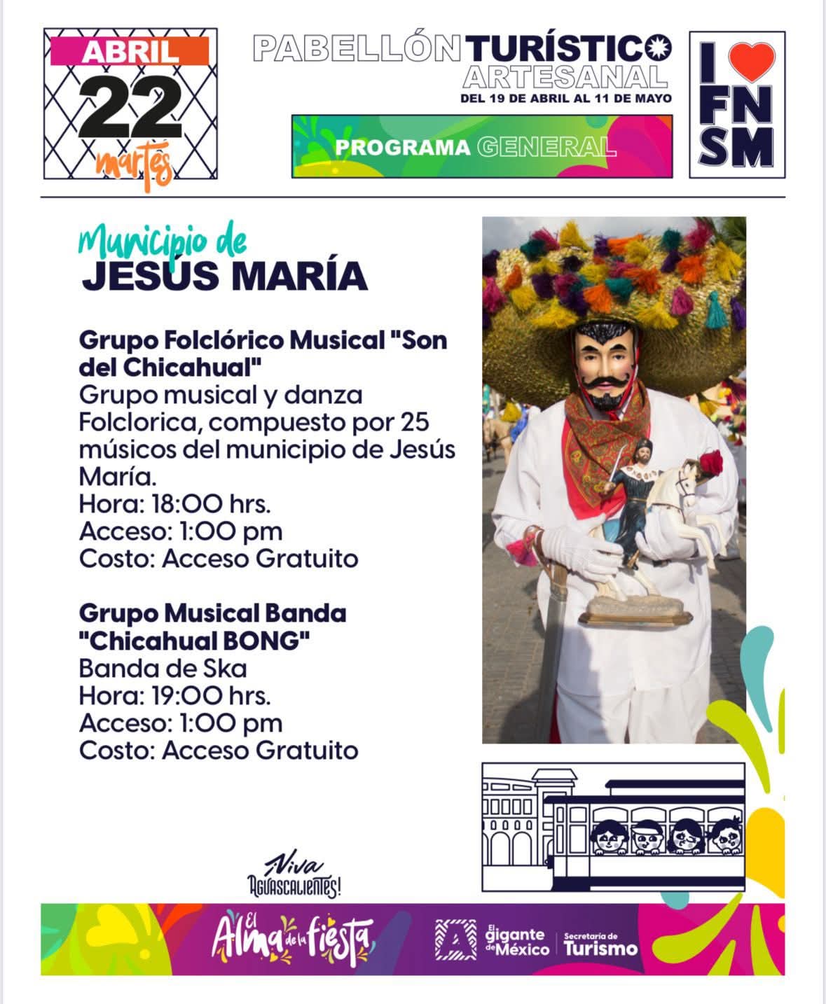 JESÚS MARÍA COMPARTE SU RIQUEZA CULTURAL, ARTÍSTICA Y ARTESANAL EN LA MÁXIMA FIESTA DE AGUASCALIENTES