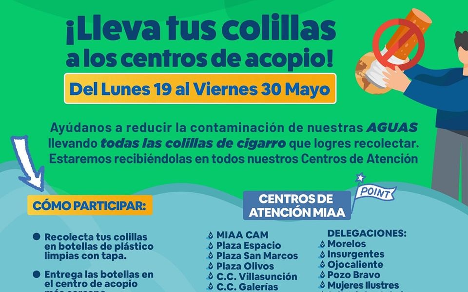 🚬 🚫REALIZAREMOS LA SEGUNDA EDICIÓN “COLILLATÓN” EN EL DÍA MUNDIAL SIN TABACO