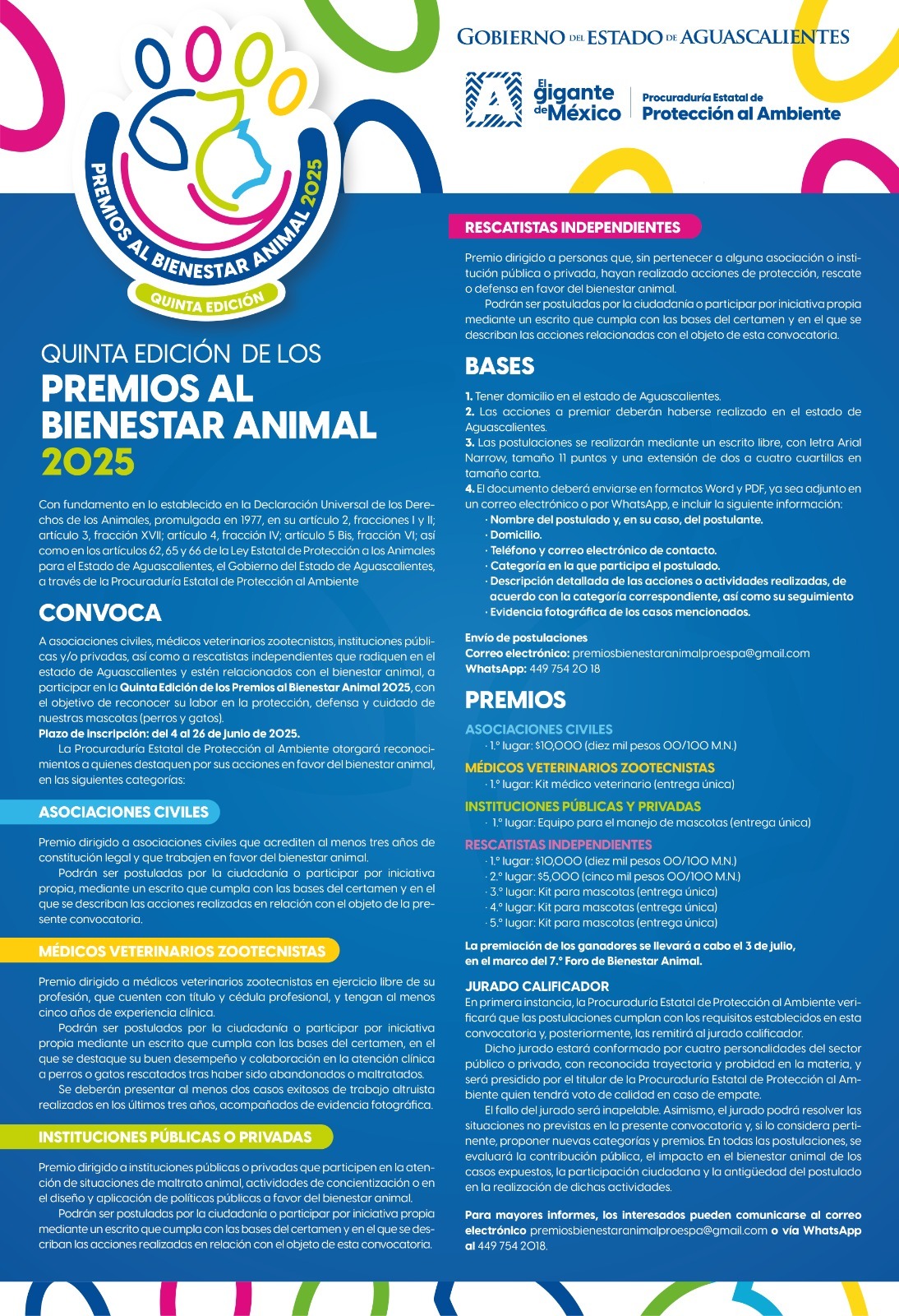 EN AGUASCALIENTES, RECONOCEREMOS A QUIENES VELAN POR EL BIENESTAR ANIMAL; TÚ PUEDES PARTICIPAR