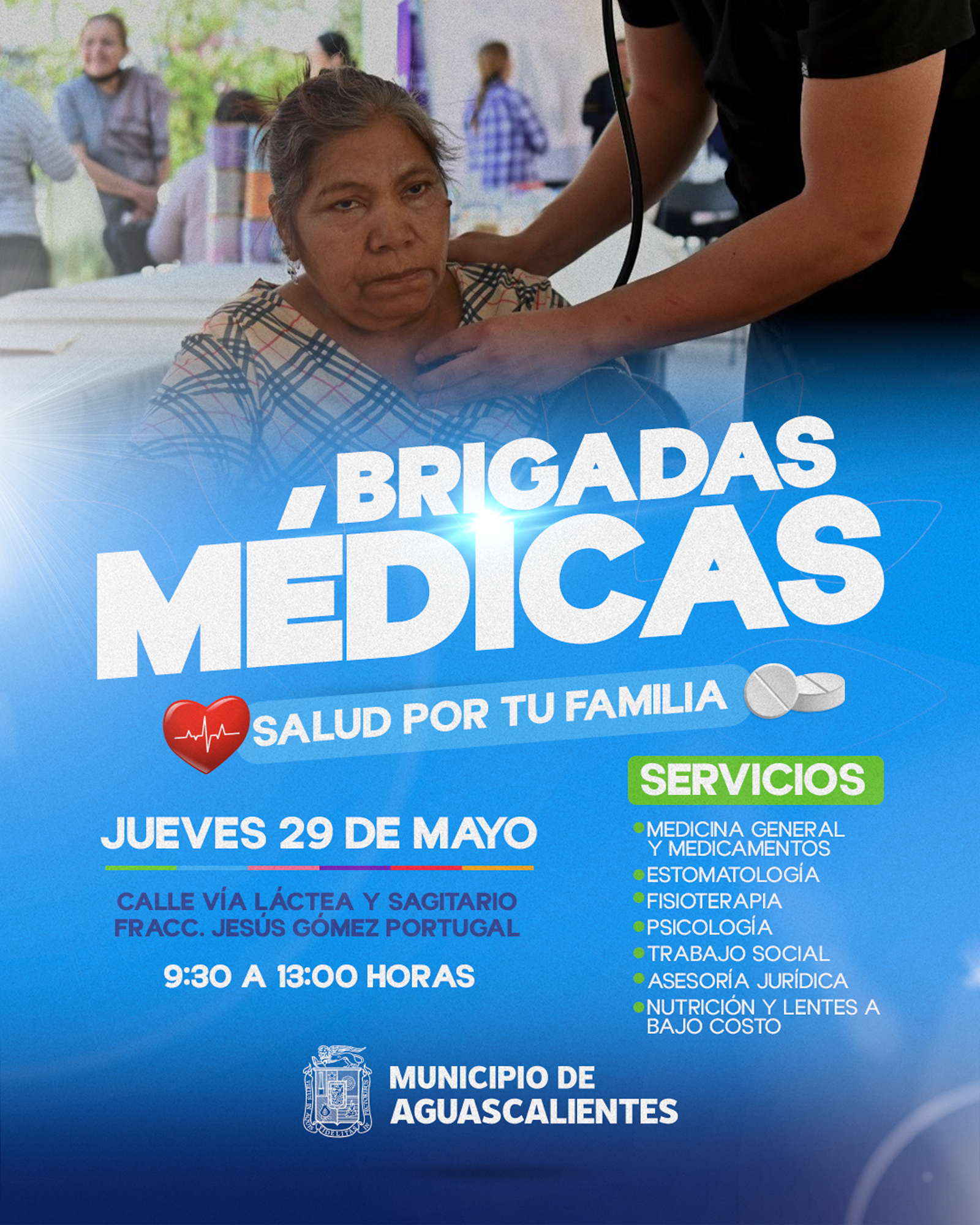 EFECTUARÁ DIF MUNICIPAL BRIGADAS MÉDICAS EN SAN FRANCISCO DEL ARENAL Y EL FRACCIONAMIENTO GÓMEZ PORTUGAL
