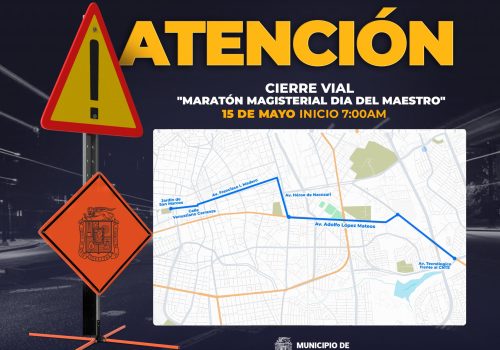 IMPLEMENTARÁ SEGURIDAD PÚBLICA MUNICIPAL OPERATIVO VIAL POR MARATÓN POR EL DÍA DEL MAESTRO