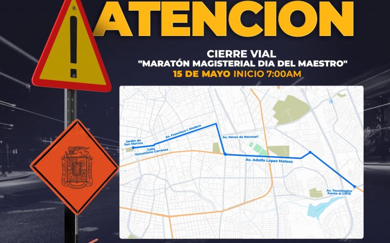 IMPLEMENTARÁ SEGURIDAD PÚBLICA MUNICIPAL OPERATIVO VIAL POR MARATÓN POR EL DÍA DEL MAESTRO