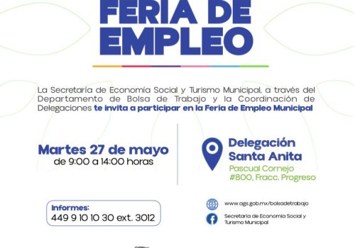 INVITA MUNICIPIO DE AGUASCALIENTES A PARTICIPAR EN LA CUARTA FERIA DEL EMPLEO 2025