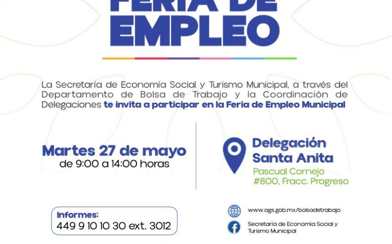 INVITA MUNICIPIO DE AGUASCALIENTES A PARTICIPAR EN LA CUARTA FERIA DEL EMPLEO 2025