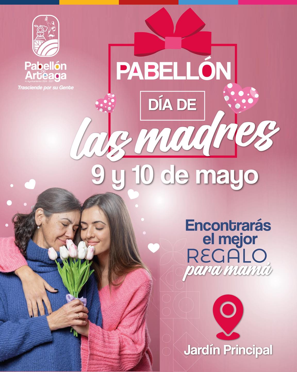 Ya está listo el Tianguis del Día de las Madres en el Jardín Principal! 🎁🌸