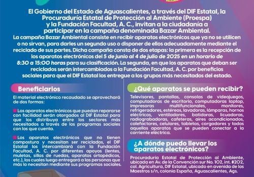 ¡NO LOS TIRES! DONA TUS APARATOS ELECTRÓNICOS Y AYUDA A QUIEN MÁS LO NECESITA