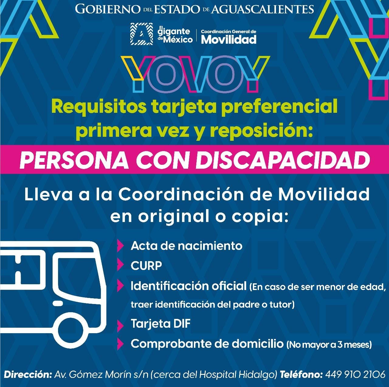 PERSONAS CON DISCAPACIDAD Y ADULTOS MAYORES PODRÁN REACTIVAR DESCUENTOS DEL 50 POR CIENTO EN SU TARJETA YOVOY DURANTE EL MES DE JUNIO