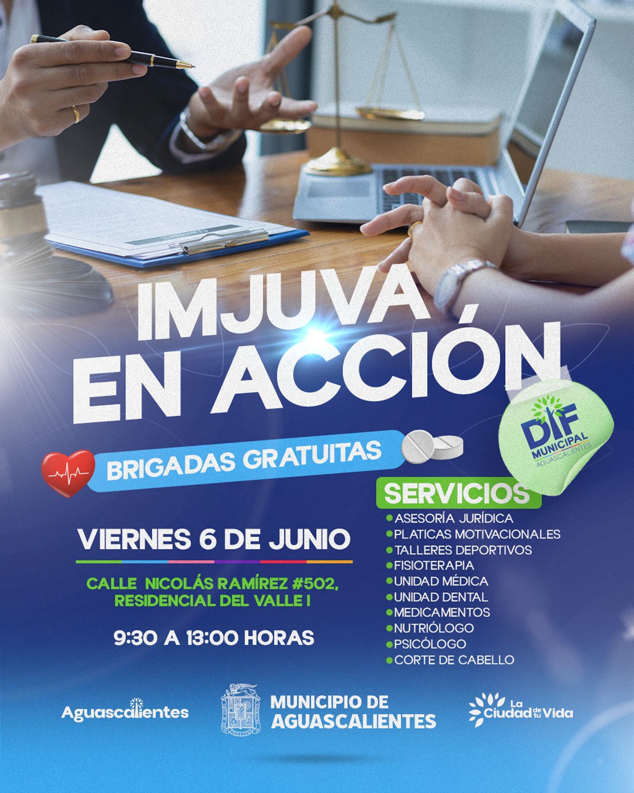 Brigadas Gratuitas de Bienestar este viernes 6 de junio en Residencial del Valle I