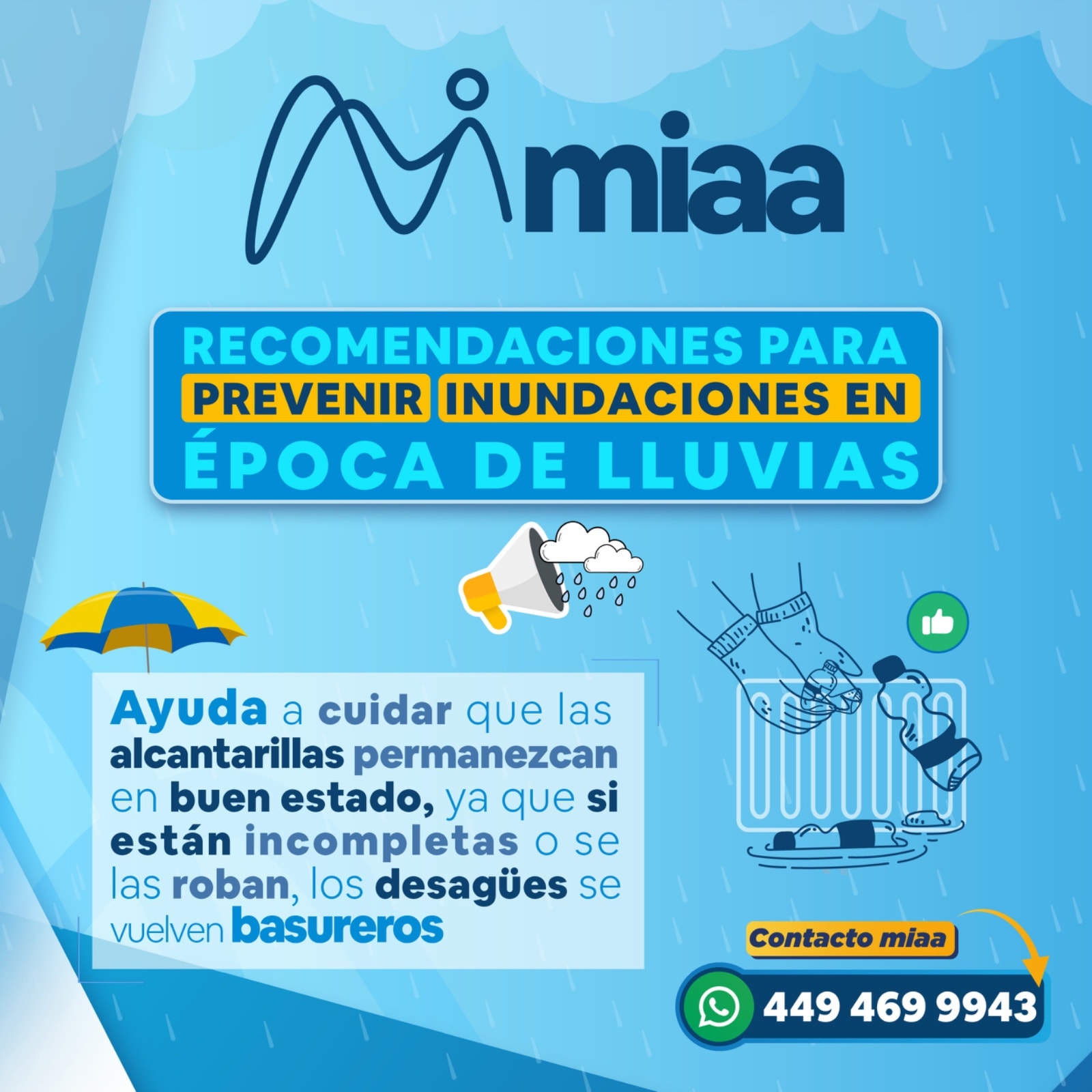 💦🌩️Evitemos inundaciones y riesgos en nuestros hogares en esta época lluvias