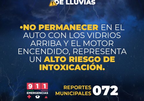 LLAMA PROTECCIÓN CIVIL MUNICIPAL A TOMAR PRECAUCIONES EN TEMPORADA DE LLUVIAS