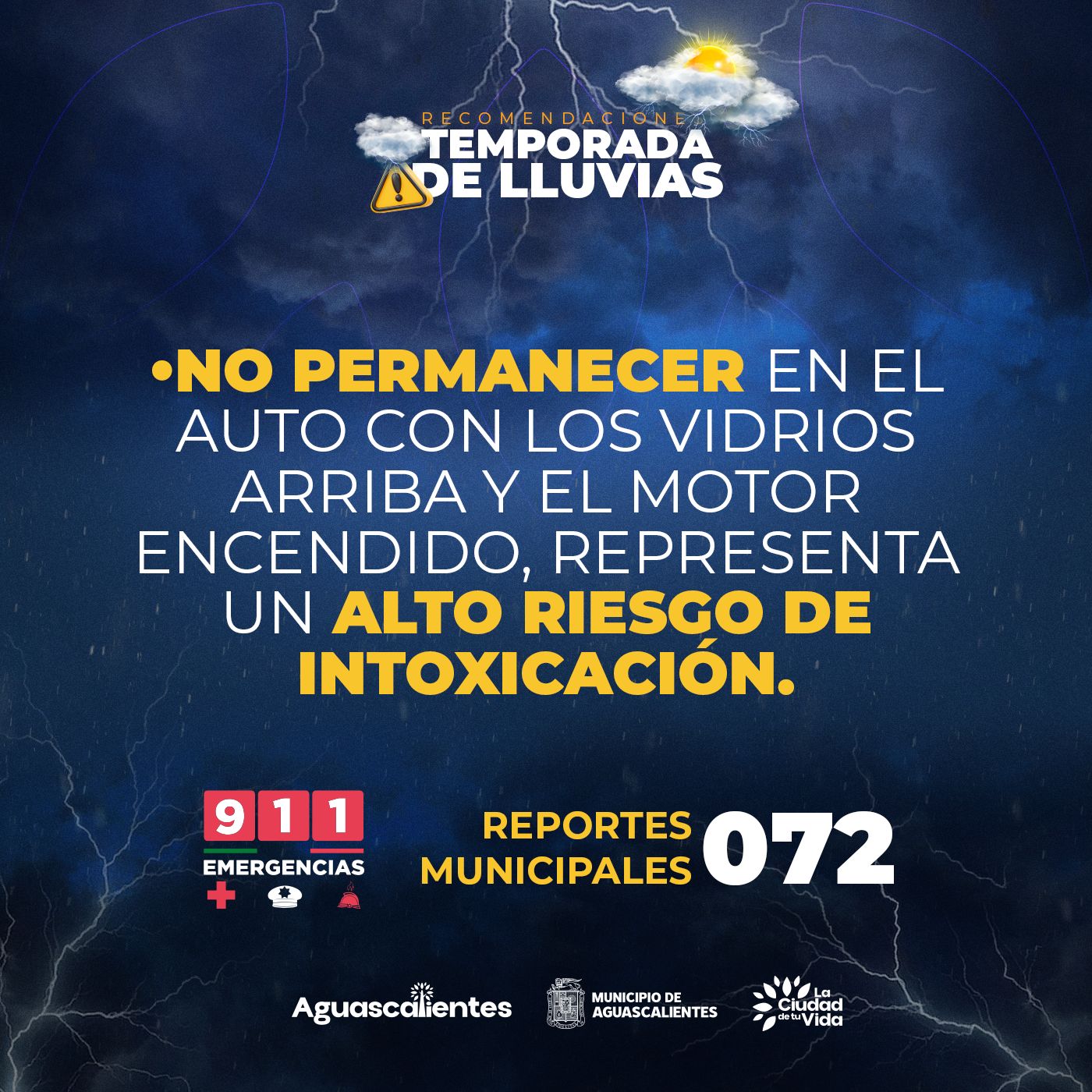 LLAMA PROTECCIÓN CIVIL MUNICIPAL A TOMAR PRECAUCIONES EN TEMPORADA DE LLUVIAS