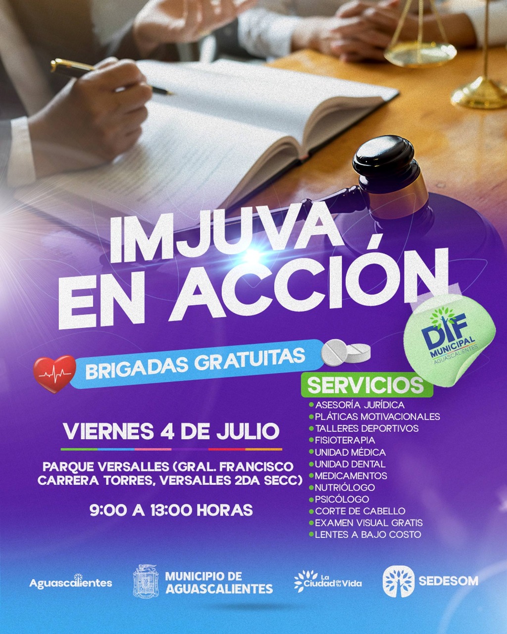 IMJUVA EN ACCIÓN VISITARÁ EL FRACCIONAMIENTO VERSALLES SEGUNDA SECCIÓN