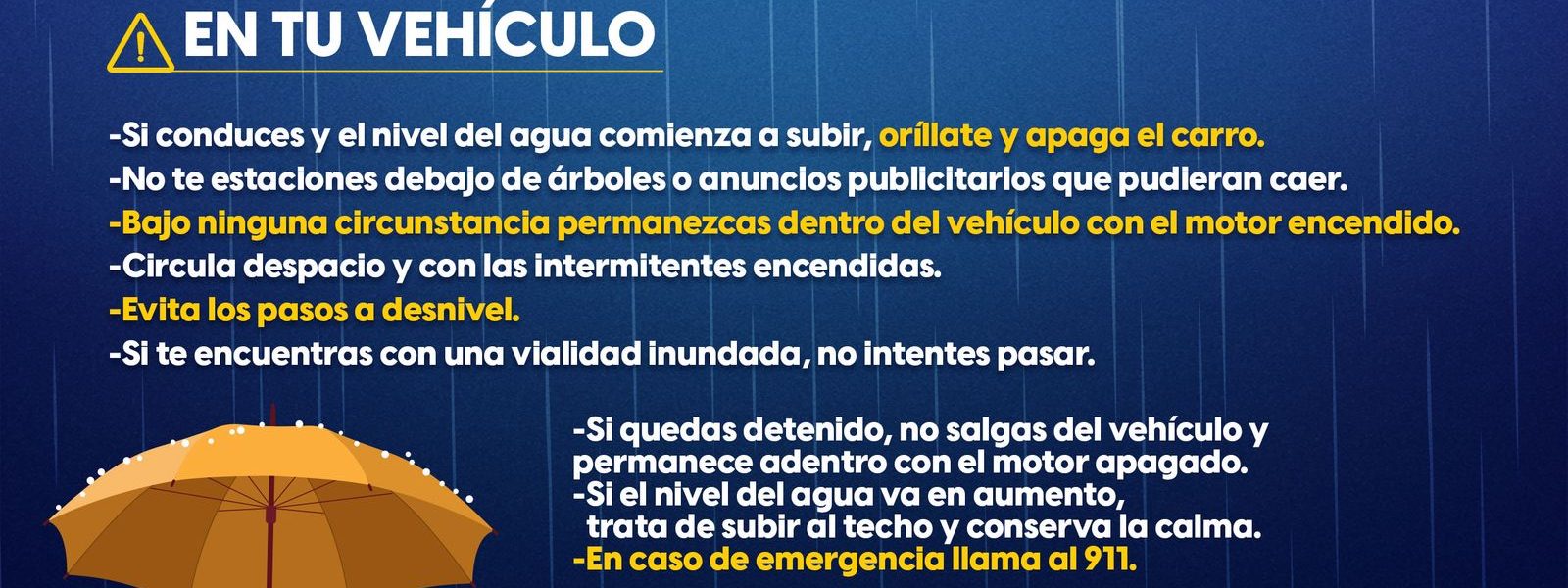 TE COMPARTIMOS LAS SIGUIENTES RECOMENDACIONES PARA ESTA TEMPORADA DE LLUVIAS 🌧️ ⚡️