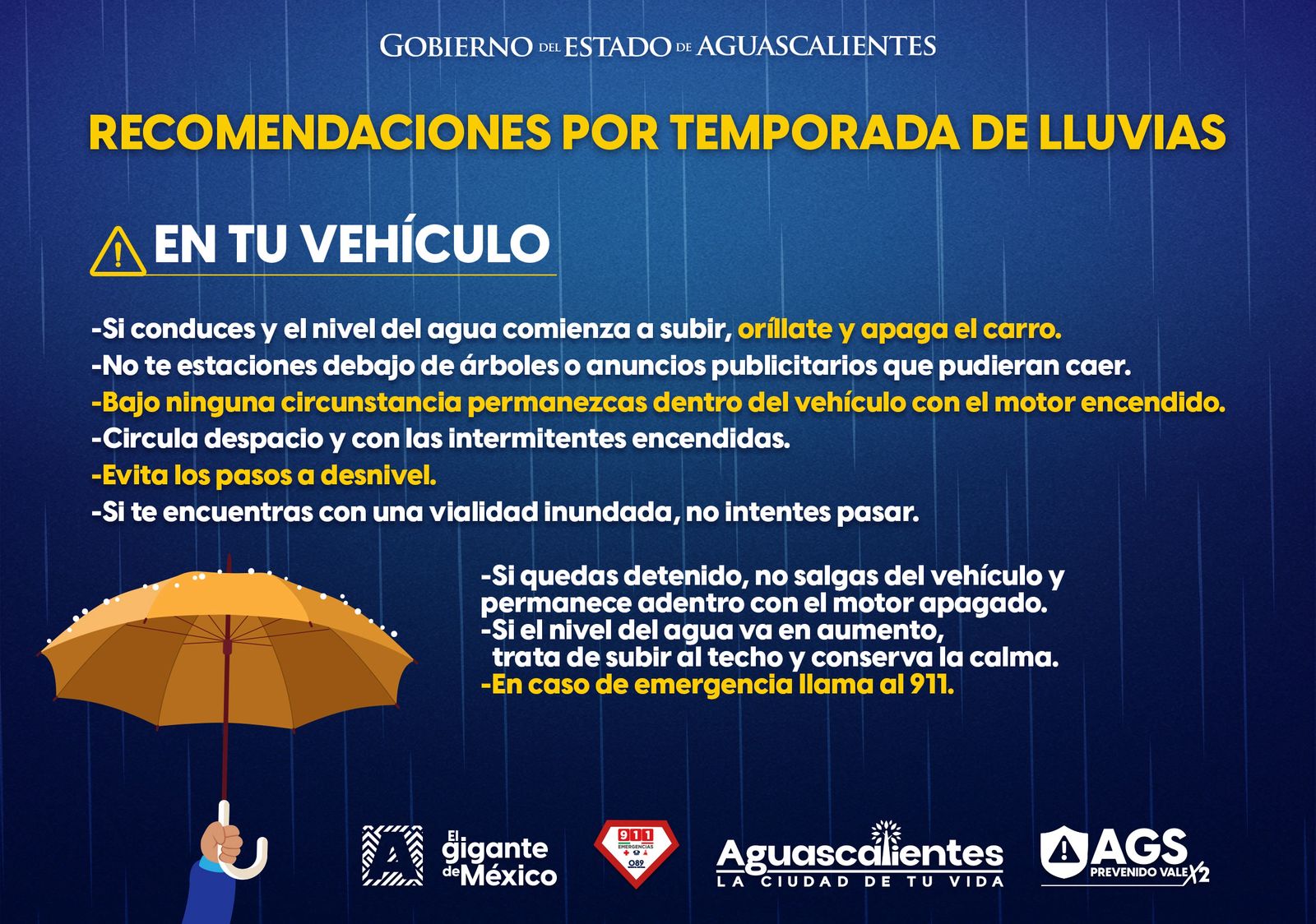 TE COMPARTIMOS LAS SIGUIENTES RECOMENDACIONES PARA ESTA TEMPORADA DE LLUVIAS 🌧️ ⚡️