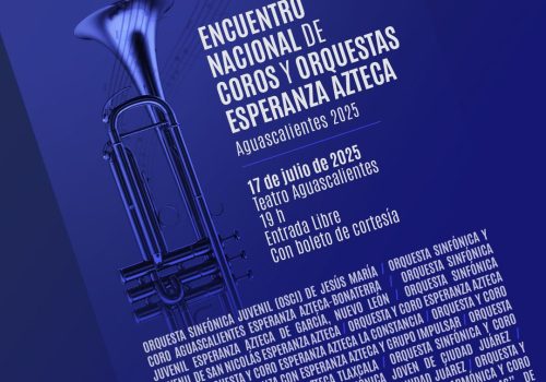 Del 15 al 18 de julio, Aguascalientes será sede del Primer Encuentro Nacional de Coros y Orquestas Esperanza Azteca, un evento que reúne el talento de niñas, niños y adolescentes del país. 👧🏼🧒🏽