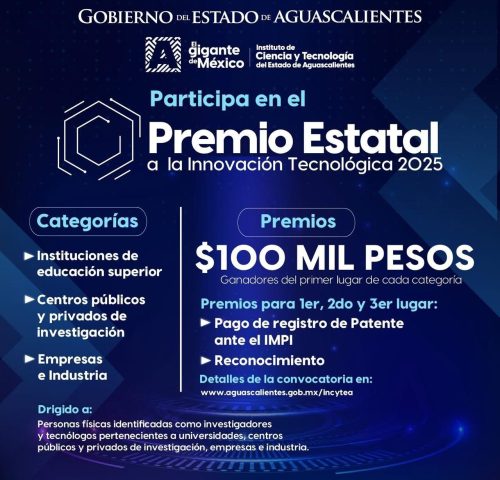 ¡Participa en el Premio Estatal a la Innovación Tecnológica 2025! 🤖 🤏🏻