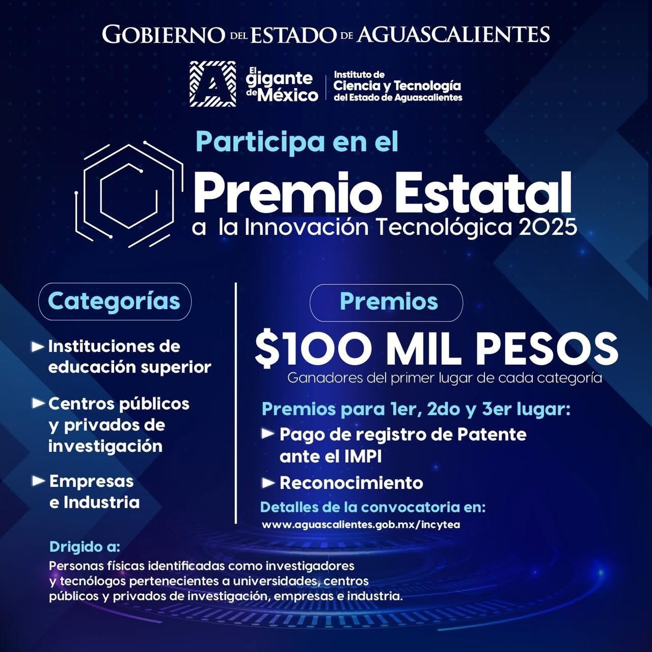 ¡Participa en el Premio Estatal a la Innovación Tecnológica 2025! 🤖 🤏🏻