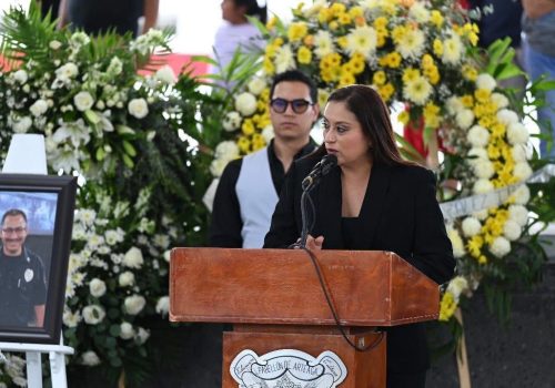 Homenaje póstumo del Comandante Miguel Sánchez López.