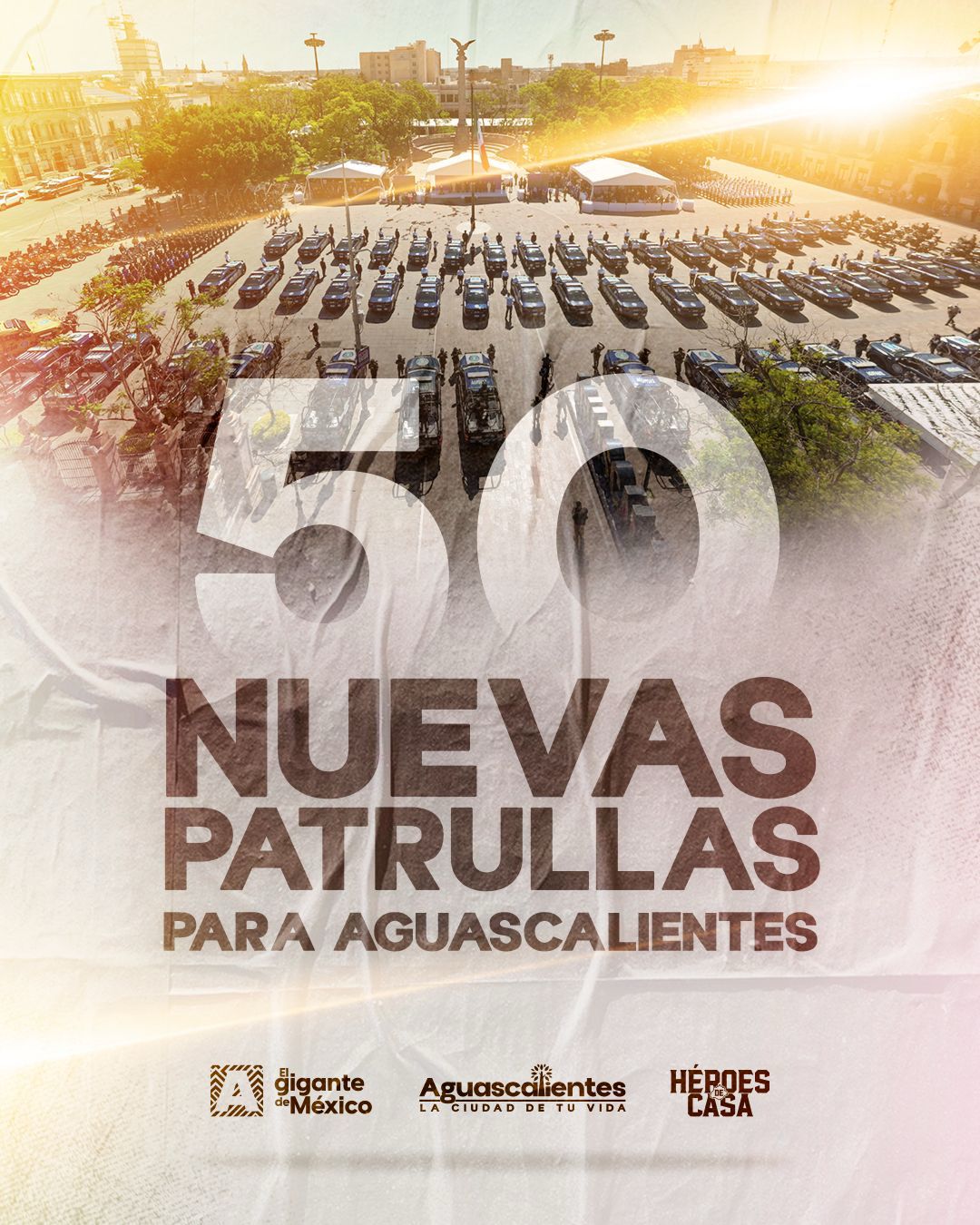 Con más patrullas fortalecemos la seguridad de las familias de Aguascalientes.
