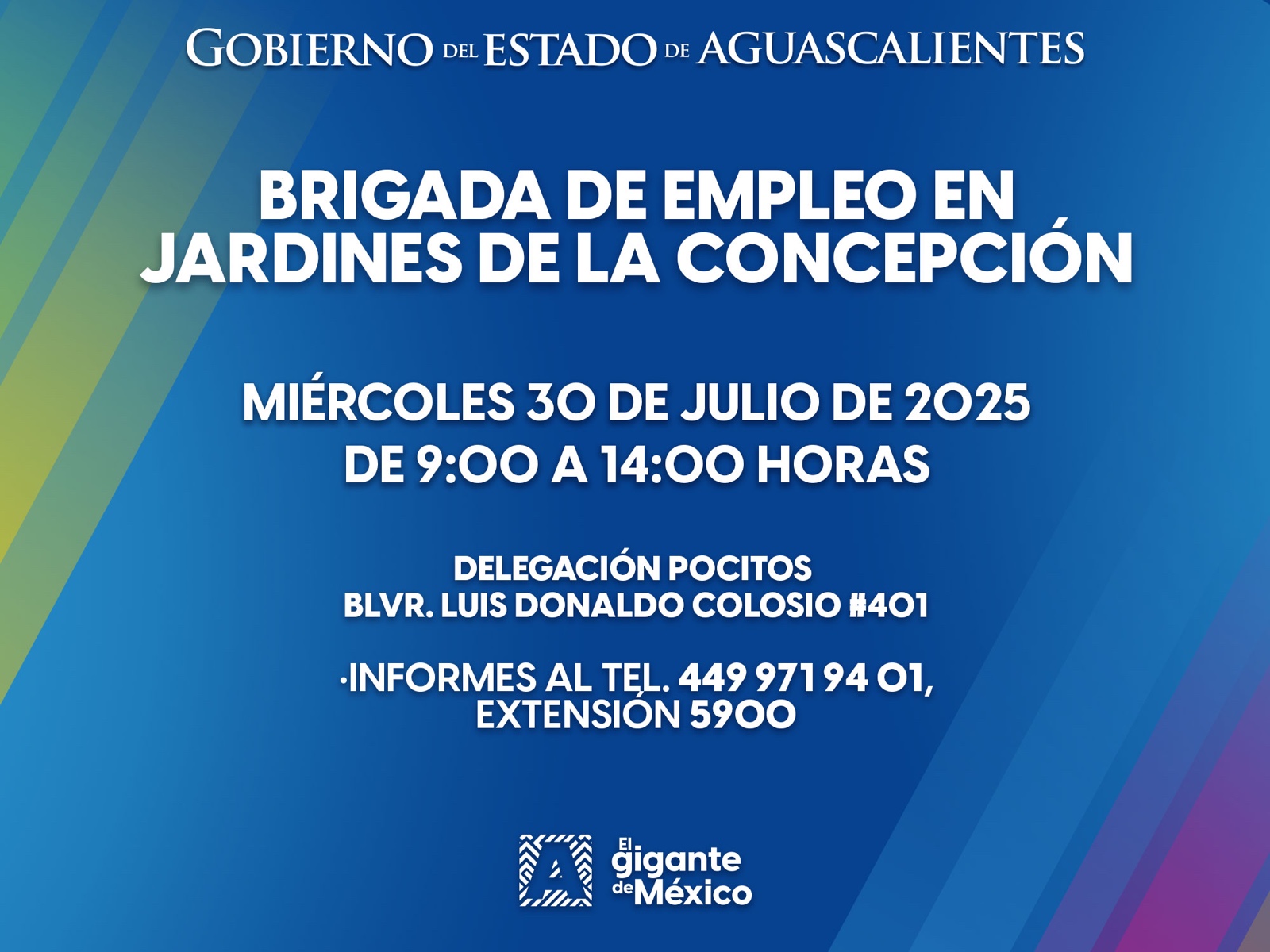 Este miércoles 30 de julio, te esperamos en la Brigada de Empleo que estará en Jardines de la Concepción.