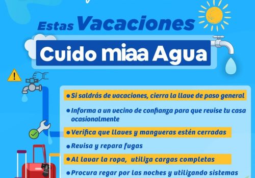⛱️☀️En estas vacaciones te queremos compartir algunos consejos para cuidar el agua 🤲💧