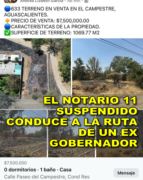 EL NOTARIO 11 SUSPENDIDO CONDUCE A LA RUTA DE UN EX GOBERNADOR