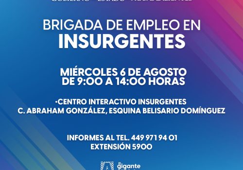 👜👩🏻💼Brigada de Empleo en Insurgentes este miércoles.