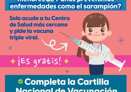 Completa la cartilla de vacunación y protege a niños y niñas.