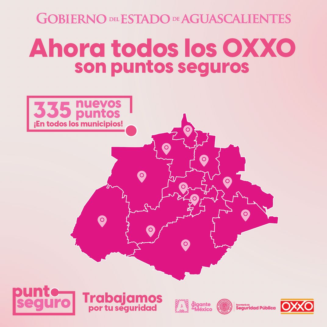 LOS OXXOS DE AGUASCALIENTES AHORA SON PUNTOS SEGUROS PARA MUJERES, NIÑAS Y NIÑOS