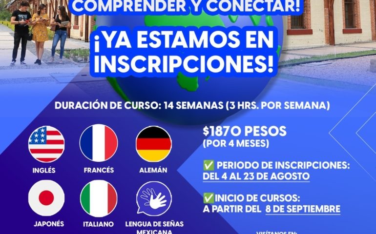 EL CENTRO DE IDIOMAS DE LA UNIVERSIDAD TECNOLÓGICA EL RETOÑO EXTIENDE INSCRIPCIONES PARA SUS CURSOS DE IDIOMAS ¡NO TE QUEDES FUERA!