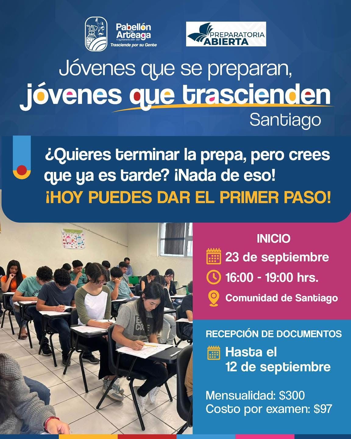 📚 ¿Quieres terminar la prepa pero crees que ya es tarde? ¡Nada de eso! En la comunidad de Santiago tienes la oportunidad de dar el primer paso y seguir creciendo. ✨