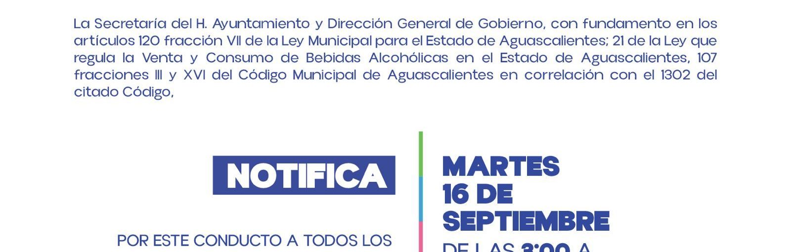 SE IMPLEMENTARÁ LEY SECA CON MOTIVO DEL CCXV ANIVERSARIO DE LA INDEPENDENCIA DE MÉXICO