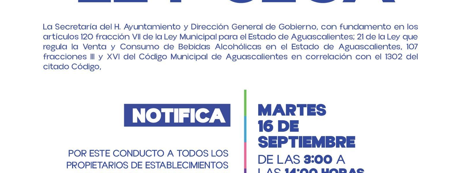 SE IMPLEMENTARÁ LEY SECA CON MOTIVO DEL CCXV ANIVERSARIO DE LA INDEPENDENCIA DE MÉXICO