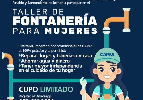 💧CAPAS INVITA A LAS MUJERES DE JESÚS MARÍA A TALLER DE FONTANERÍA SIN COSTO